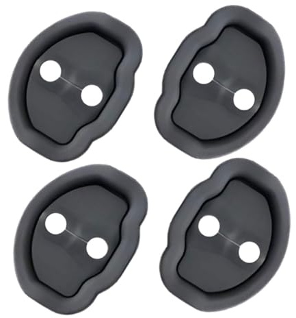 SOIMISS 4 pièces Protection de Serrure Porte Voiture Silicone pour Model et Y Couvre Targettes Amortisseurs Vibration et Rouille Installation Facile et du Bruit