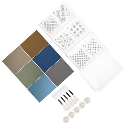 kesurpae Geometriskt mönster Sashiko-underläggskit förtryckt schablonset för sömnad, mall, ritlinje Sashiko-kit för nybörjare, rätter, schablon geometriskt mönster, Set D