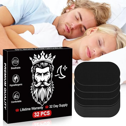 Mouth Tape for Sleeping - Mouth Taping, 32 Pezzi Scotch-Bouche, Anti Ronflement pour Sommeil