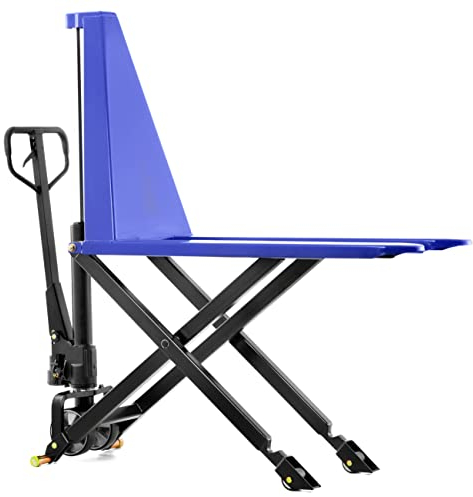 Pallit Scherenhubwagen mit Schnellhub 1000 kg Tragkraft 800 mm Hubhöhe 1170 mm Gabellänge | Hubwagen Hubtisch Scherenhubtisch Hochhubwagen ZAC