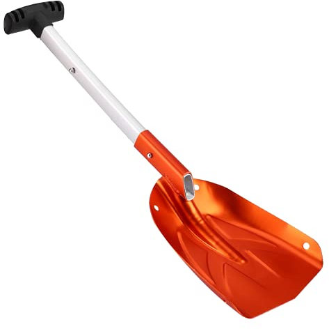 Pelle à Neige télescopique en Alliage d'aluminium Outil de kit extérieur Glace Amovible (Orange)-Pelle À