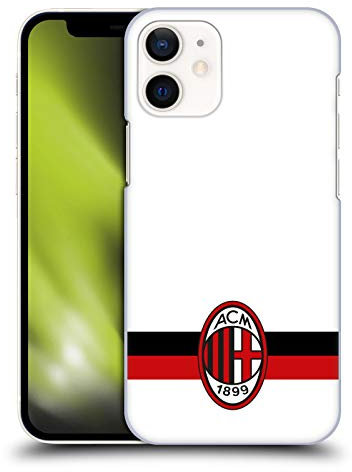 Head Case Designs Officially Licensed AC Milan White Crest Hard Back Case Compatible With Apple iPhone 12 Mini