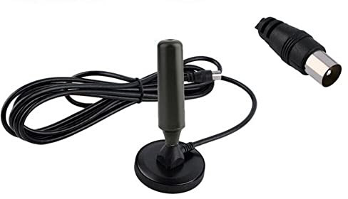 J00CS DVB-T DVB-T2 HD Digitale HDTV Stabantenne - Aktive Zimmerantenne mit Verstärker, 20dB Empfangsleistung, Magnetfuß, 5m Kabel für Optimale TV-Signalempfang