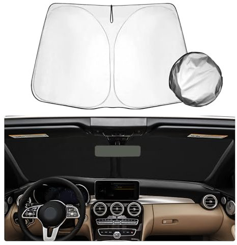 SHAOHAO Compatible con Mercedes C-Clase W206 C205 W205 2021-2024 Parasol Plegable Protección UV y Calor Parasol Parabrisas Mercedes W167 Accesorios