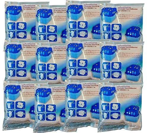 Set di deumidificatori per ambienti, sacchetti di ricarica granulati contro la condensa, variante: sacchetti di ricarica da 12 pezzi