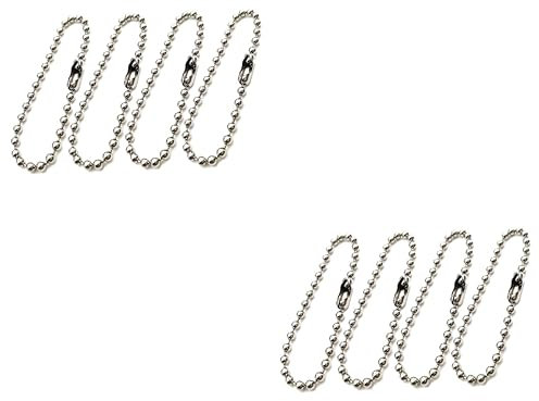 EXCEART 200piezas Cadena De Acero Inoxidable Ajustable Conectores De Bolas Para Llaveros y Etiquetas Plata Para Joyas y Manualidades
