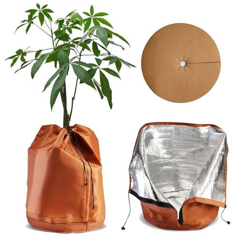 DAZZTIME Housses d’Hivernage pour Plantes en Pot,Housse Hivernage Plante,Sac de Protection Thermique pour Pot de Fleurs,Sac Protection Contre Le Gel Hivernal pour Plantes en Pot.