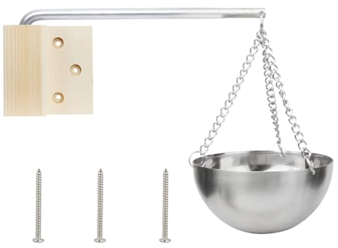 Bol vaporisateur pour sauna - Bol aromatique en acier inoxydable Ø 12 cm/20 cm - Bol de sauna suspendu pour cristaux de sauna et cristaux de menthol - Bol vaporisateur pour sauna spa sauna (350 ml)