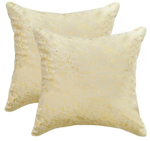 Artoid Mode Morbido Beige a Pelo Corto in Pelliccia di Natale Fodere per Cuscini 2 Pezzi, 45x45 cm Federa Decorativa per Cuscino Copridivano per Divano Festivo per Soggiorno