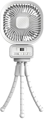 gifyym Ventilador Para Cochecito, 3 Velocidades Batería 5000mAh Bajo Nivel de Ruido, Ventilador Recargable Con Trípode Y Pinza, para Bebés Estudiantes Bicicleta Cuna Silla de Coche Viaje