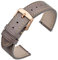 ANNEFIT Uhrenarmband 20mm, Schnellverschluss Lederarmband Ersatz mit Roségold Schnalle (Grau)