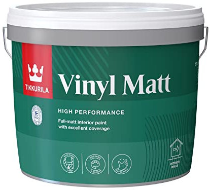 TIKKURILA Vinyl Matt - High Performance Full Matt Emulsion Paint For Interior Walls & Ceilings (Dark Colours -Customise Now, 3 litres)