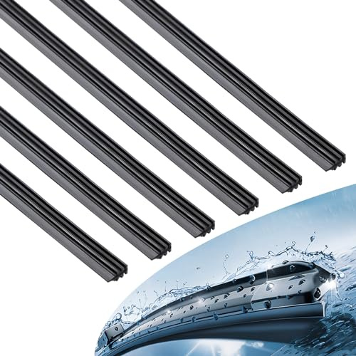 Ylinwtech Goma para limpiaparabrisas, 6 unidades, goma universal, repuesto para limpiaparabrisas, se puede cortar, goma de repuesto universal (800 mm)