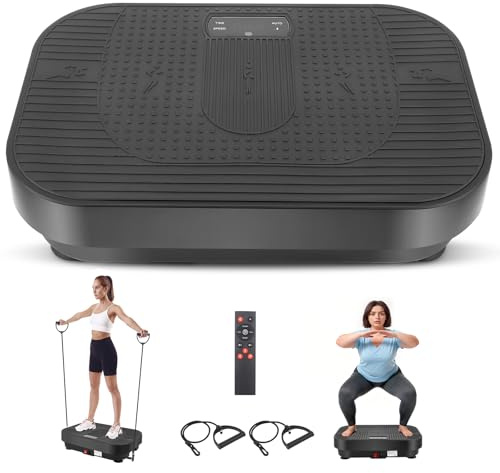 Plataforma Vibratoria Muscular , Placa vibratoria para Drenaje linfático, Plataforma vibratoria para Todo el Cuerpo para Hacer Ejercicio en casa y Quemar Grasa