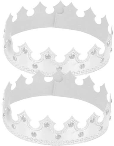 Alipis Lot de 2 Couronnes d'Anniversaire Argentées Bandeaux Ajustables pour Bébés Garçon et Filles et Adultes Accessoires Coiffure pour Fêtes Séances Photo et Événements Festifs