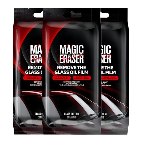 Éponge de Nettoyage Magique pour vitres de Voiture – Éponge nettoyante pour Film Gras, revêtement hydrophobe antibuée, Compatible avec Tous Les véhicules. (3Pièce)