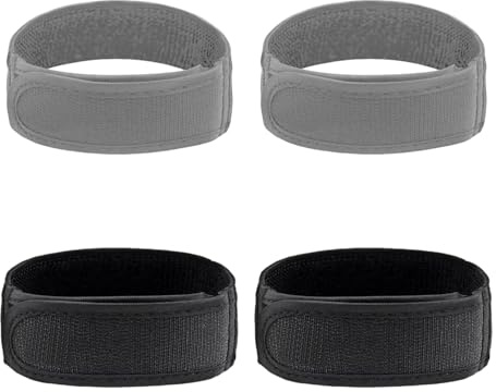 OAOSDH 4 Pezzi di Cintura Elastica in Nilo, Elastico in Vita Elastico per Uomo, Senza Fibbia A Scatto, Accessori per La Decorazione di Abbigliamento, Adatto per Denim, Tuta (Nero, Grigio).