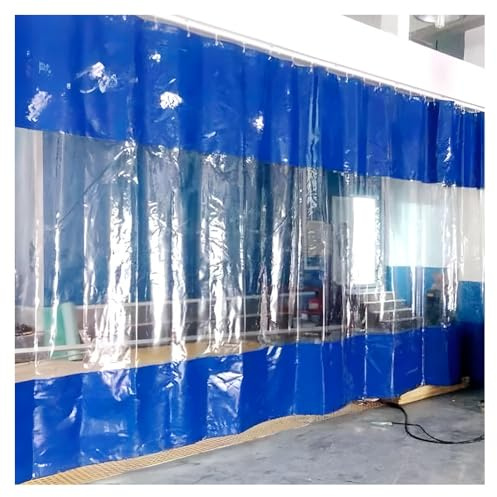 Generico Tende divisorie Impermeabili e Resistenti per Garage con Occhielli in Metallo - Pareti divisorie in PVC durevoli per autolavaggio, Aree di Lavoro, pergolati e verande, Tende sospese resisten