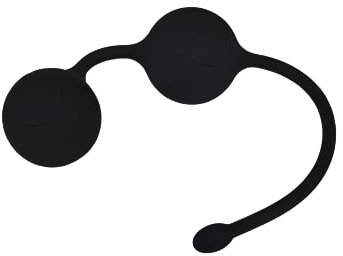 Liebeskugeln Beckenbodentrainer für Frauen, EIS Deluxe Silikon Kegel Balls 'Heavy Metal', hautfreundliches Silikon, innenliegende Gewichte, Ø3cm, 154g