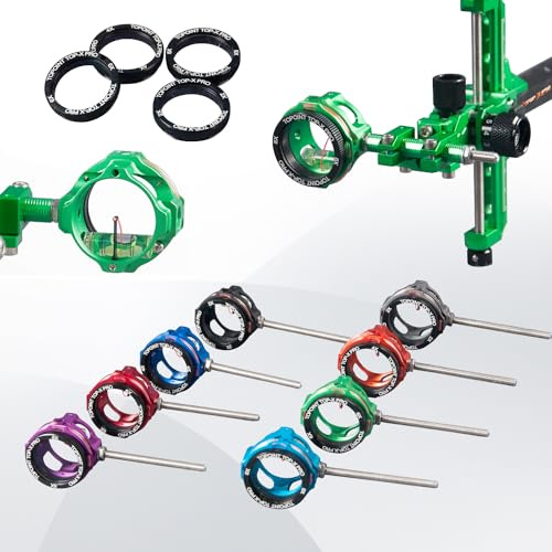 surwolf TP8710pro Lunette de visée pour Arc à poulies avec lentille 2X 4X 6X 8X en Option Fibre de 0,019 à Aiguille Unique pour Niveau de la Lunette de visée de compétition (Vert, 8X)