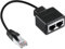 RJ45 Ethernet Cable Splitter, 1 Male to 2 Female LAN Network Adapter High Speed Internet Connector Suitable for Cat5, Cat5e, Cat6, Cat7 Cable