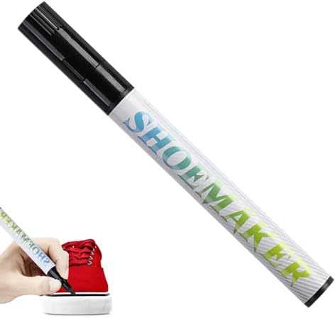 Shoe Marker - Shoe Repair Marker | Leather Dye Restore Pen | White Footwear Polish | Footwear Leather Repair Paint | Black Sneakers Restorer Cleaner | Shoe Shine Pen | Fabric Shoe Restorer