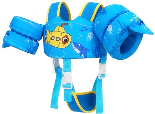 Gogokids Kids Swim Vest with Buoyancy Armbands, Toddler Swim Aid Flotation Suit with Adjustable Straps(11-30kg, 1-6years) | EN13138-1 Certified for Swimming Lessons | for Pool, Beach & Water Parks