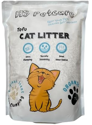7L Organic Tofu Corn Cat Litter original scent ultra clumping great odour control flushable reduce waste long lasting dust free