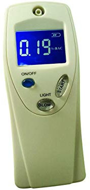 GIMA - Etilometro con Display, Alcomiletro Compatto e Portatile, Veloce, Solo Pochi Secondi, Display Retroilluminato.