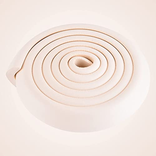 L-formad babysäkerhet skrivbordsskydd kantremsa, Roving Cove kantskyddsremsa, babysäker, barnskydd stötfångare möbler kant hörn anti-kollisionsremsa (2 m / 79 tum, beige)