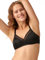 Naturana Womens 5337 Moulded Soft Cup Bra Black 44A