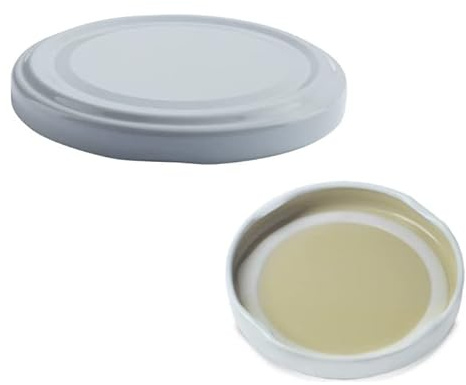 OPIROS Capsule Twist Off Per Barattoli In Vetro Coperchi Per Vasi Vasetti Conserve Marmellate Passate Pomodoro Confetture Casalinghe (Diametro mm.70, Bianchi - Pezzi 20)