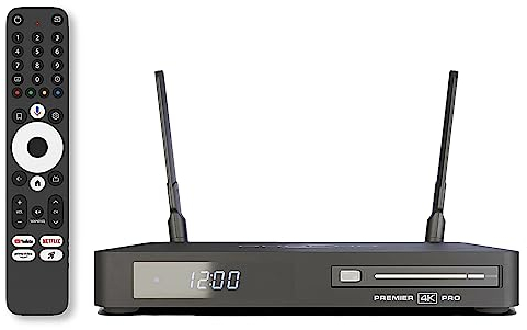 Dune HD Premier 4K Pro Android TV 11 | Reproductor Multimedia de Streaming | Netflix 4K Dolby Vision & Atmos | 4GB/32GB, HDD 2.5 Slot, AV1, Wi-Fi 6, 1Gbit, ISO DV P7 FEL MKV AFR | HDR10+ | DTS | Voz