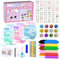 Lphianx Lot de 6 rouleaux de ruban adhésif nano à bulles pour enfants, avec poudre scintillante, argile à paillettes, fait à la main, jouets à presser et à décompresser