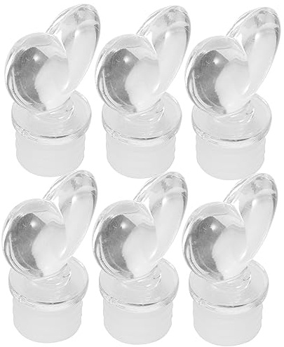 Zerodeko 6pcs Decorative Bottle Plugs, Reusable Plastic and Rubber Bottle Caps, Portable Oil Container Caps for Home Decoration and Bedroom