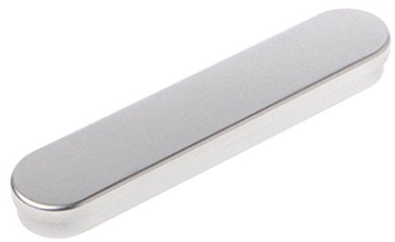 Lápiz de estaño plateado para estuche, caja de almacenamiento de bolígrafos, lapiceros para escritorio, papelería, escuela, oficina, U