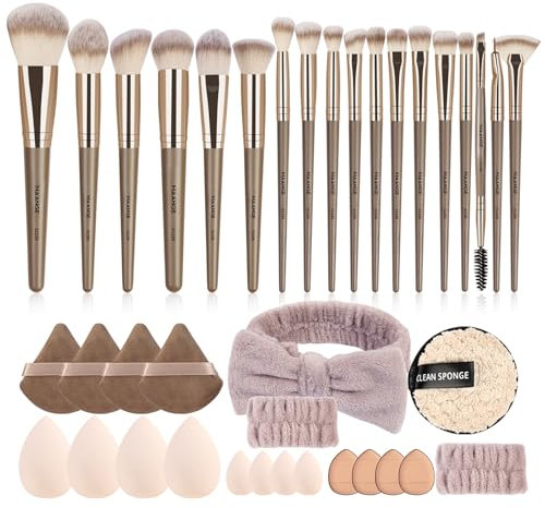 MAANGE Make up Brushes 38 Pcs Makeup Kit, Premium Synthetic Foundation Powder Blending Face & Eyes Makeup Brush Set