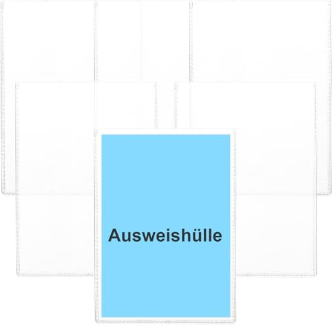 6 custodie per carte di credito, formato A7, trasparente, 78 x 110 mm, per carte di credito, carte di credito, carte di credito, carte di credito, carte di credito, carte di credito, per ID EC Card