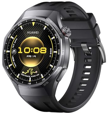 HUAWEI WATCH GT 6 Pro GPS 46mm Smartwatch, Display AMOLED da 1,47 pollici, Fino a 21 giorni, Ciclismo di Livello Pro, Oltre 100 Modalità Sportive, iOS e Android, Analisi ECG, Pagamento NFC, Nero