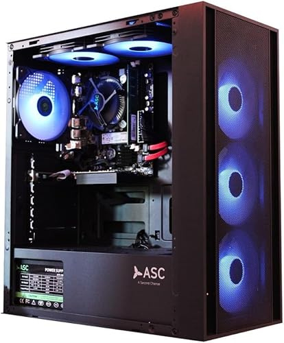 ASC Gaming PC Tower, AMD Ryzen 5 5500, 16GB DDR 4 RAM, 1TB Hdd + 256GB SSD, Geforce RTX 5050 8GB Graphics, Windows 11 Pro, Black RGB 6 Fan Gaming Case With 500w 80+ Psu, Wifi, 12 Months Warranty.