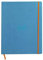 Rhodia 117707C Rhodiarama Notizbuch (mit weichem Deckel in Format DIN A4+, 220 x 297 mm, 80 Blatt, mikroperforiert, liniert, mit Gummizug, Lesezeichen, dehnbare Innentasche) 1 Stück, türkis