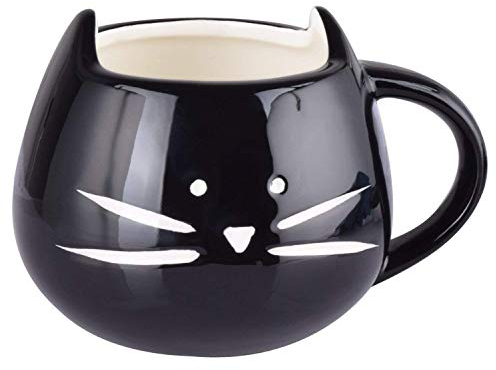 DMZK Taza de café de cerámica Taza para café, Leche, Agua, té ect, Negro