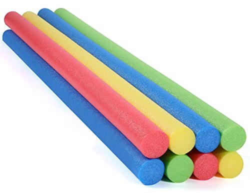 Leitee 8 Pack Pool Noodles Foam Swim Noodles 52 Inch Swimming Pool Noodle Bulk Bright Colorful Noodle Float Heavy Duty for Floating Training Device Craft Projects
