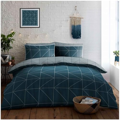 GC GAVENO CAVAILIA Complete Bed Set Double Duvet Cover With Fitted Sheet - 4 Piece Bedding Set - Quilt Cover + Bed Sheet + 2 Pillow Cases