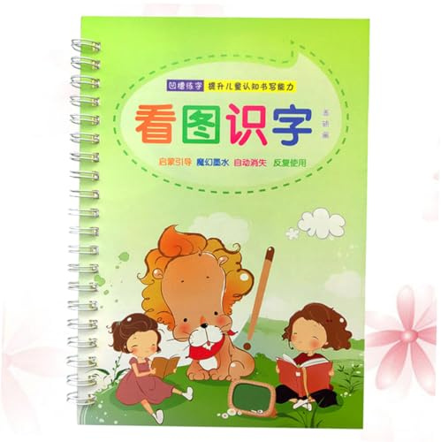 Sewroro Cahier Ludiques D'écriture D'exercices et Garçon pour Vert Filles Papier Activités Rigide pour Apprentissage Calligraphie et Dessin D'âge Préscolaire