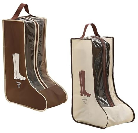 Tragbare staubdicht Stiefeltasche Schuhtasche, 2 stück Stiefel Aufbewahrung, hohe Stiefel-Organizer Schutztasche mit Griff, Reitstiefeltasche Schuhbeutel Reise Tragbare