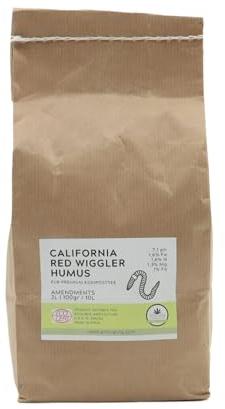 ALMICANNA: California Red Wiggler Wormhumus 2L – per tè compost Premium – Attivatore organico del suolo e fertilizzante universale per tutti i terreni e le piante