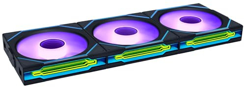 Lian Li UNI FAN SL-INF WIRELESS Reverse Blade 120mm Black | Triple Pack PWM Case Fans With Controller, ARGB Lighting & Infinity Mirror, Interlocking Design, High Airflow, Quiet Operation