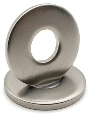Metallbrickor i rostfritt stål: M10 x 40 mm - ep 2,5 mm | platt bricka M10 x 40 mm | rostfritt stål A2 (V2A/AISI 304) DIN 9021-standard | för skruvar, muttrar, bultar: Set med 20 st - ProRaje