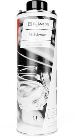 ELASKON UBS Schwarz - Unterbodenschutz Schwarz 1 Liter (ohne Sprühsytem) / Korrosionsschutz Spray und Rostschutz Spray/Unterbodenschutz für Auto/Unterbodenschutz Wachs
